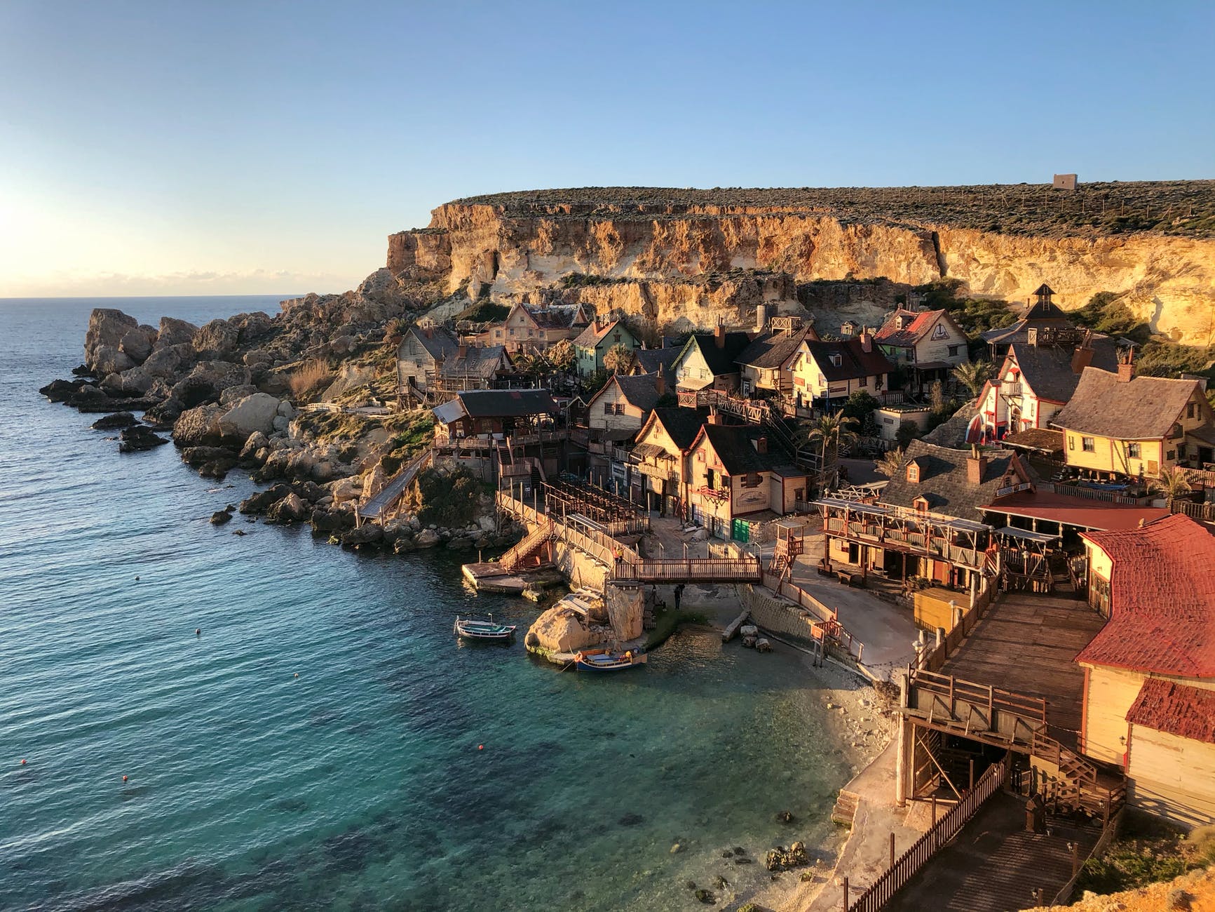 Popeye Village auf Malta – in dieser Location wurde der Kinofilm gedreht. 