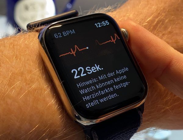 Smartwatch mit EKG (Elektrokardiogramm): Wie zuverlässig ist die Aufzeichnung des 1-Kanal-EKGs? Foto: Sascha Tegtmeyer