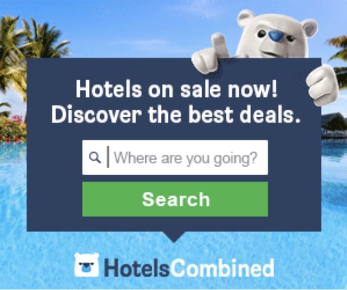 Hotels Combined Werbeanzeige