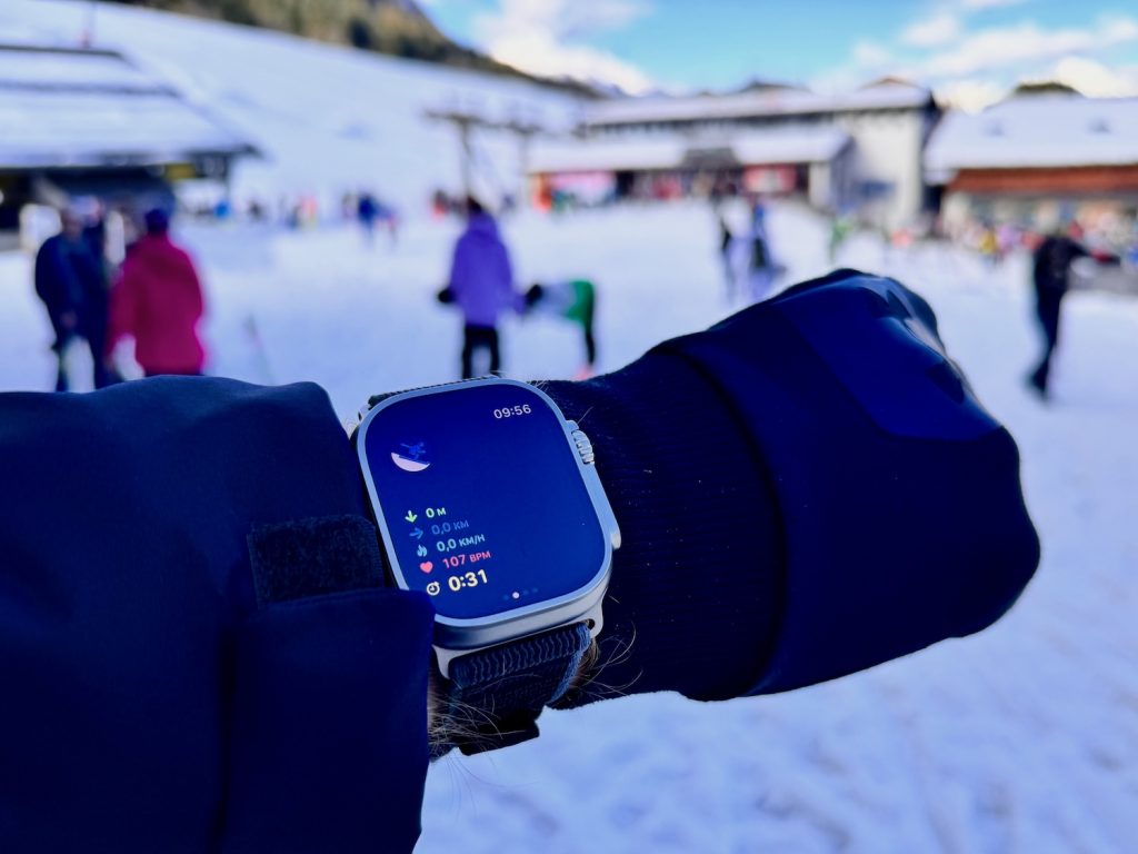 Ich habe beim Skifahren mit der Apple Watch die Slopes-App benutzt. Foto: Sascha Tegtmeyer